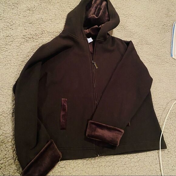 Pacer Black Hooded Zip Up Jacket Size PL - Picture 3 of 9